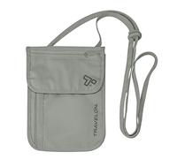 Travelon Undercover cuello bolsa RFID bloqueo de viaje pasaporte tarjeta de identificación titular gris