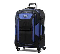 Travelpro Bold - Maleta giratoria expandible de 26 Pulgadas, Ligera, Resistente, Azul y Negro, Checked-Medium 26-Inch, Bold - Equipaje expandible Softside con Ruedas giratorias