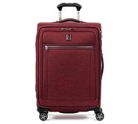 Travelpro Luggage Platinum Elite - Maleta giratoria expandible de 25 Pulgadas con maletín, Rojo Granate, Checked-Medium 25-Inch, Platinum Elite Softside - Equipaje con Ruedas giratorias expandibles