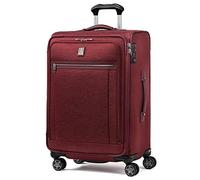 Travelpro Platinum Elite Softside Equipaje de Cuadros Ampliable, Maleta giratoria de 8 Ruedas, Cierre TSA, Hombre y Mujer, Rojo Burdeos, Cuadros Mediano 72x47x30 cm