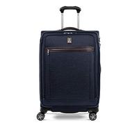 Travelpro Platinum Elite Equipaje de Cuadros Ampliable Softside, Maleta Giratoria de 8 Ruedas, Cierre TSA, Hombre y Mujer, Azul Marino Verdadero, Cuadros Mediano, 72x47x30 cm