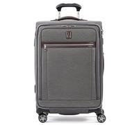 Travelpro Platinum Elite Softside Equipaje de Cuadros Ampliable, Maleta giratoria de 8 Ruedas, Cierre TSA, Hombre y Mujer, Gris Vintage, Cuadros Mediano, 72x47x30 cm