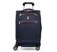 Travelpro Platinum Elite Softside Expandable Carry on Luggage, 8 Wheel Spinner Suitcase, USB Port, Laptop and Tablet Sleeves, Men and Women, True Navy Blue, Carry On 20-Inch