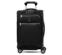 Travelpro Platinum Elite Softside Expandable Carry on Luggage, 8 Wheel Spinner Suitcase, USB Port, Suiter, Men and Women, Shadow Black, Carry On 21-Inch