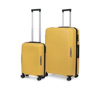 TravelZ Swinger - Set de 2 Maletas rígidas S + L con Cierre TSA - Amarillo
