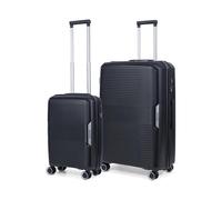 TravelZ Swinger - Set de 2 Maletas rígidas S + L con Cierre TSA - Negro