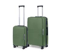 TravelZ Swinger - Set de 2 Maletas rígidas S + L con Cierre TSA - Verde