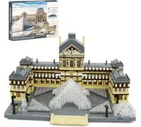 TRavesty París Louvre Bloques de Construcción Kit, 3377 Piezas Modular Casa Arquitectura Maqueta Maqueta de Arquitectura, Mundial Famoso Modelo de Juguete de Arquitectura, Regalo para Adultos y Niños