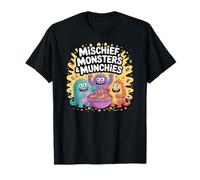 Travesuras Monstruos & Munchies Caramelo Lindo Dibujos Animados Halloween Camiseta