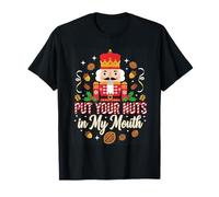 Travieso Cascanueces Pon Tus Nueces En Mi Boca Divertido Navidad Camiseta