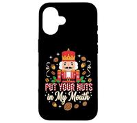 Travieso Cascanueces Pon Tus Nueces En Mi Boca Divertido Navidad Carcasa para iPhone 16