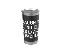 Travieso Niza Loco Maestro Escuela Universidad Educación Vaso térmico de acero inoxidable de doble pared