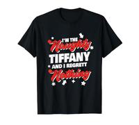 Travieso Tiffany Navidad Diciendo Divertido Tiffany Nombre Camiseta gráfica económica