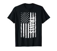 Travis Nombre Personal Bandera Americana Hombres Retro Camiseta