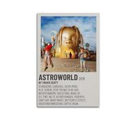 Travis Scott Astroworld - Póster de pared de álbum artístico, 20 x 30 cm, sin marco, perfecto para decoración de sala de estar, bar, restaurante