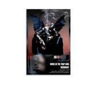 Travis Scott Birds in The Trap Sing McKnight- Cuadros decorativos impermeables y resistentes a las manchas, para sala de estar, dormitorio, oficina, cuadros colgantes, enmarcado, pósteres de alta