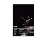 Travis Scott Utopia - Póster estético de edición limitada, póster de música de cantante de rap, decoración de dormitorio, póster impreso, lienzo, arte de pared, 30 x 45 cm, estilo sin marco, 4