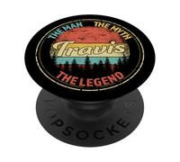 Travis The Man The Myth The Legend Men Nombre Personalizado PopSockets PopGrip Adhesivo