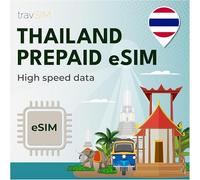 travSIM Tailandia eSIM | Datos móviles ilimitados | Funciona en Dispositivos iOS y Android | El Plan de Esta eSIM para Tailandia es válido Durante 30 días