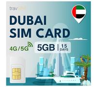 travSIM Tarjeta SIM Dubái | 15 Días - 5 GB de Datos SIM | Datos de Alta Velocidad 5G/4G | Acceso Ilimitado a Internet para Google, Facebook, Whatsapp, Instagram y más