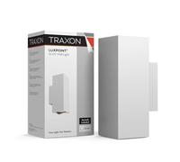 TRAXON LUXPOINT Aplique de Pared Rectangular - Wall Light para Bombilla GU10 (No Incluida) Luz Bidireccional Arriba y Abajo IP20 Interior 220V Diseño Moderno (Blanco, Rectangular Doble)