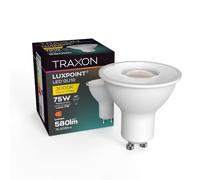 TRAXON LUXPOINT® Bombilla LED GU10, 7W equivalente a 75W incandescente, Luz calida 3000K 580Lúmenes Ángulo de Haz 60° Bajo Consumo, No Regulable (Pack 20 und, 7W 3000K 60°)