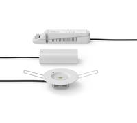 TRAXON LUXPOINT® Downlight LED - Werner emergencia 1,3W 300Lm con AUTOTEST circular empotrable Simétrico Corte Techo Ø84mm Luz Fría 6500K IP20 Autonomía 1hora (300Lm | Simétrico, Autonomía: 1 hora)