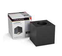 TRAXON LUXPOINT Foco LED de techo Orientable Cuadrado para Bombillas GU10 (no incluida) aluminio, 81x83x85mm techo spotlight 220V superficie (Negro Cuadrado)
