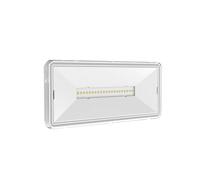 TRAXON LUXPOINT® Luz de emergencia LED - Geron 1W 100Lm Luz Fría 6500K IP65 120° Bateria NI-cd Autonomía *1 hora* Superficie PMMA (100Lm | 6500K | 1Hr Sin AUTO-TEST | Superficie)