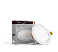 TRAXON LUXPOINT® Placa downlight LED - Filbert Circular 7W Luz Calida 3000K 550Lm PS techo Empotrable Driver integrado, Corte Techo Ø90-95mm IP20 interior (Luz cálida 3000K 7W)