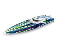 Traxxas 103076-4-GRN - Spartan - Barco sin escobillas de 36 pulgadas con autorrectificado RTR, verde