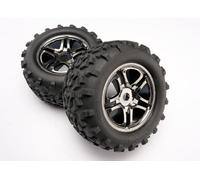 TRAXXAS 4983A Llantas Black Y Neumáticos Monster Camión/TRAXXAS Camión