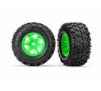 TRAXXAS 7772G Neumáticos Y Llantas Verdes X-Maxx 8s