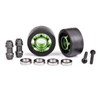 Traxxas 7775G Ruedas Para Wheelie Bar De Aluminio Verde Maxx X-Maxx Sledge Xrt