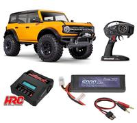 Traxxas 92076-4 TRX-4 2021 Ford Bronco 1/10 Crawler TQi Sparset 4 Naranja