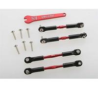 Traxxas L/R Varillas Roscas Aluminio Rojo / TRX3741X