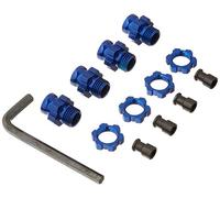 Traxxas-Piezas de Coche Modelo Cubo de Rueda y Tuerca, Color Azul, 17 mm (6856X)