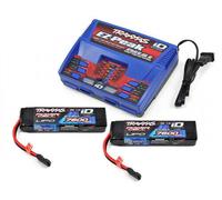 Traxxas POWER PACK Dual EZ-Peak Plus Cargador Versión UE + 2x ID LiPo 7.4V 7600