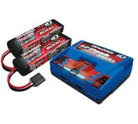 Traxxas TRX2990GX POWER PACK Cargador Dual EZ-Peak Plus + 2x ID LiPo 11,1V 5000