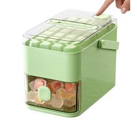 Tray, 56 Cavity Double Layer Mold Box, 7.28x4.33x5.51 Inches Reusable Press Lid Ices Maker with Leak Resistant Design, Freezer Trays, Ice Storage Box with Compact Style, Ices Tray for Camping