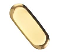 Tray For Candles - Candle Plate | Golden Modern Jewelry Organizer | Stainless Decorative Tray For Farmhouse | Stainless Golden Jewelry Storage Dish | Kitchen, Bathroom, Home, Coffee Table, Counter