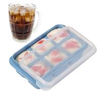 Tray - Molde de hielo para fabricante de hielo | Mold | Tray With Silicone Lid Square Ice Maker Mold With Cover, Small Pure Fresh Color Ice Maker Mold Tray With Stackable Design For Home