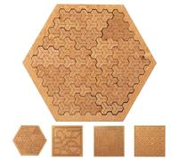 Tray Puzzles, Hard Irregular Wooden Jigsaw Puzzle Challenge, Suitable for Brain Training Games, Family Party, Christmas, Framed (Triangular)