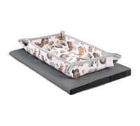 Tray Table Cover Airplane Travel - 44cm Pocket Mat | Polyester Foldable Fabric, AntiSlip Tablet Holder Snack Container Messes Reducing Organizer Box For Kids Road Trip Flying Train Bus Grey