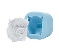 Tray With Lid, Ice Trays For Freezer, Silicone Fun Shapes Cubes Mold, 6 Cavity Cow Shaped Flexible Chilling Cube Making Tool | Ice's Molds For Whiskey Cocktails Bourbon Tequila