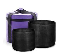 TRAYAYA Bolsa de transporte de lona de color morado con 2 insertos de cristal de 12 pulgadas