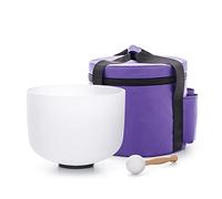 TRAYAYA Cuenco de cristal de 12 pulgadas, 432 Hz, tono perfecto, nota C, chakra, raíz, con funda de transporte para curación de sonido