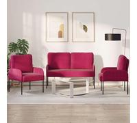 Traylux Juego de 3 sofás esquineros de madera contrachapada, muebles tapizados modernos con patas de metal y reposabrazos de poliéster para salón y habitación de invitados, incluye función de
