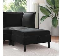Traylux Taburete moderno de terciopelo negro con espacio de almacenamiento, versátil mueble tapizado para sala de estar, habitación de invitados u oficina, con cojín plegable, marco de madera