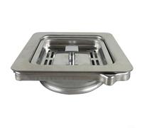 Trayne Adaptador cuadrado para triturador de basura de acero inoxidable, sello de goma, eliminación de residuos de alimentos, se adapta al conector a presión de tres puntos de fregadero de 110 x 110